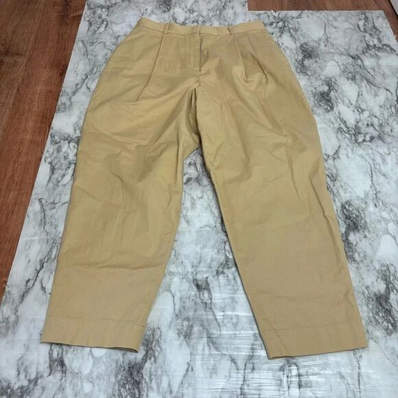 Theory Carrot Trouser Soft Chino Cotton Pants Yellow size 6 business career - Picture 6 of 8
